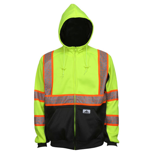 Yellow/Lime Safety Sweatshirt - MCR Safety - Reflective Design