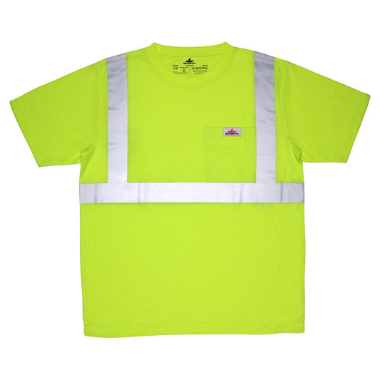 Yellow Lime Safety Shirt - MCR Safety - Reflective Jersey
