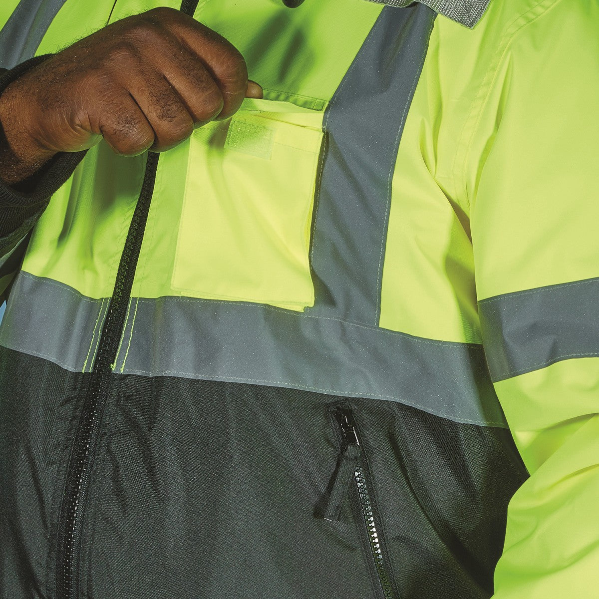 Yellow/Lime Safety Jacket - MCR Safety - Luminator Bomber