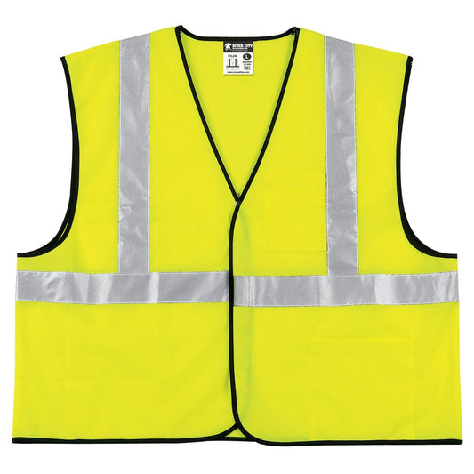 Yellow/Lime Safety Vest - MCR Safety - Reflective Design