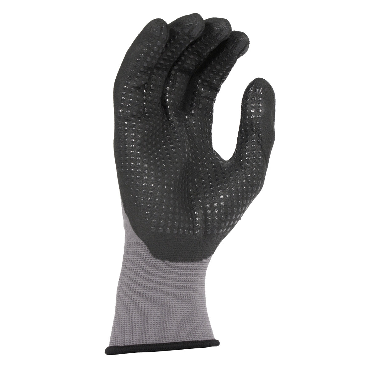 Black/Gray Knit Gloves - Radians - Foam Dipped Nitrile