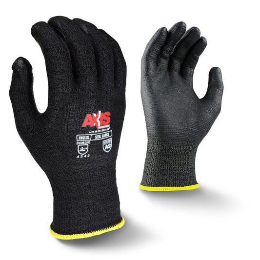 Black String Knit Gloves - Radians - Touchscreen Design