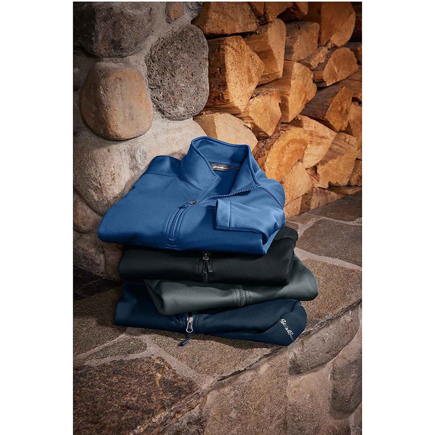 Black Sweatshirts - Eddie Bauer - Smooth Fleece Mid Layer