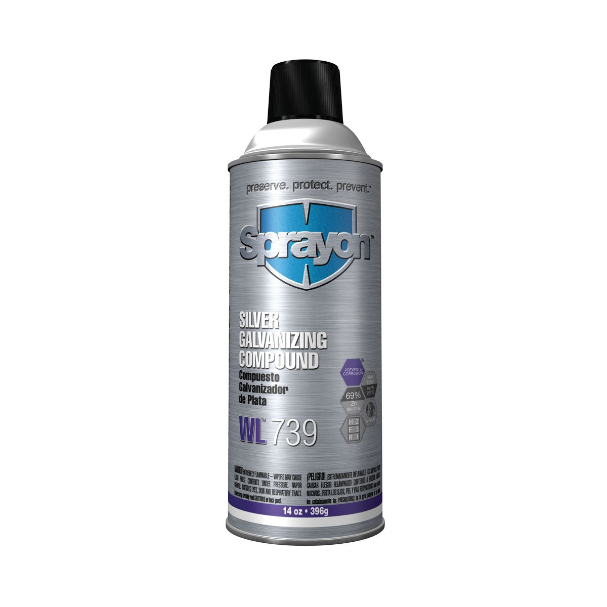 Silver Galvanizing Compound - Sprayon - Quick Drying Finish