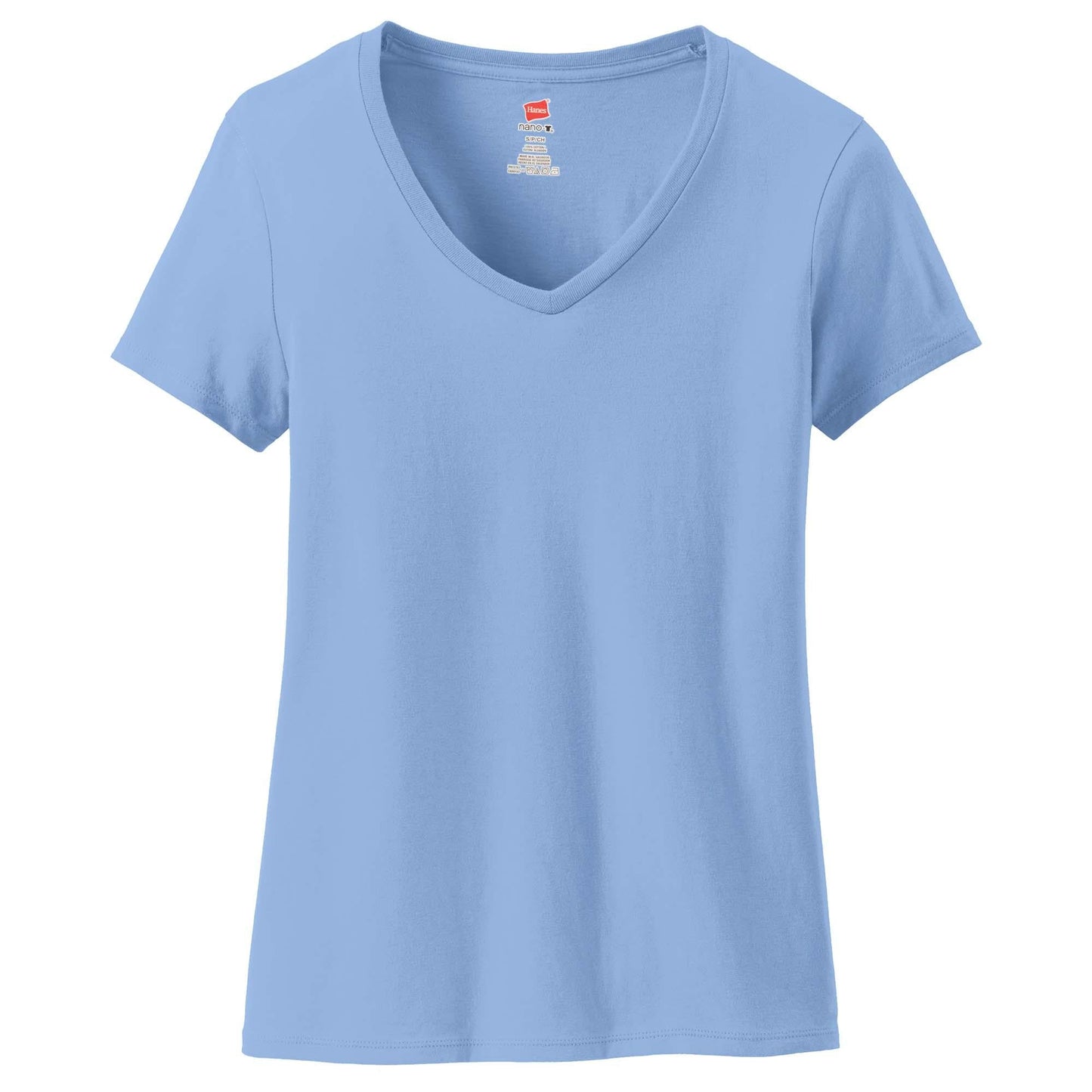 Navy V-Neck T-Shirt - Hanes - Soft Cotton Comfort