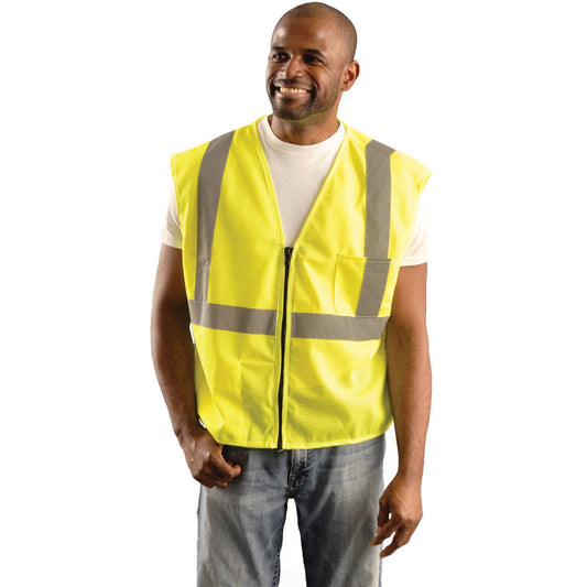 Yellow/Lime Safety Vest - OK-1 - Mesh Design