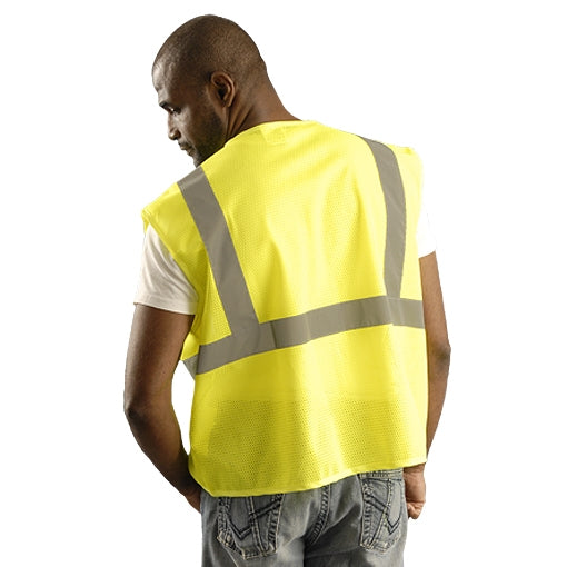 Yellow/Lime Safety Vest - OK-1 - Mesh Design