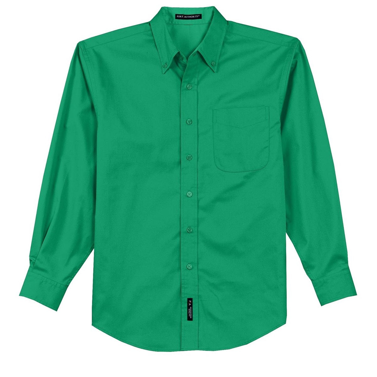 Black/Light Stone Button Up Shirt - Port Authority - Durable