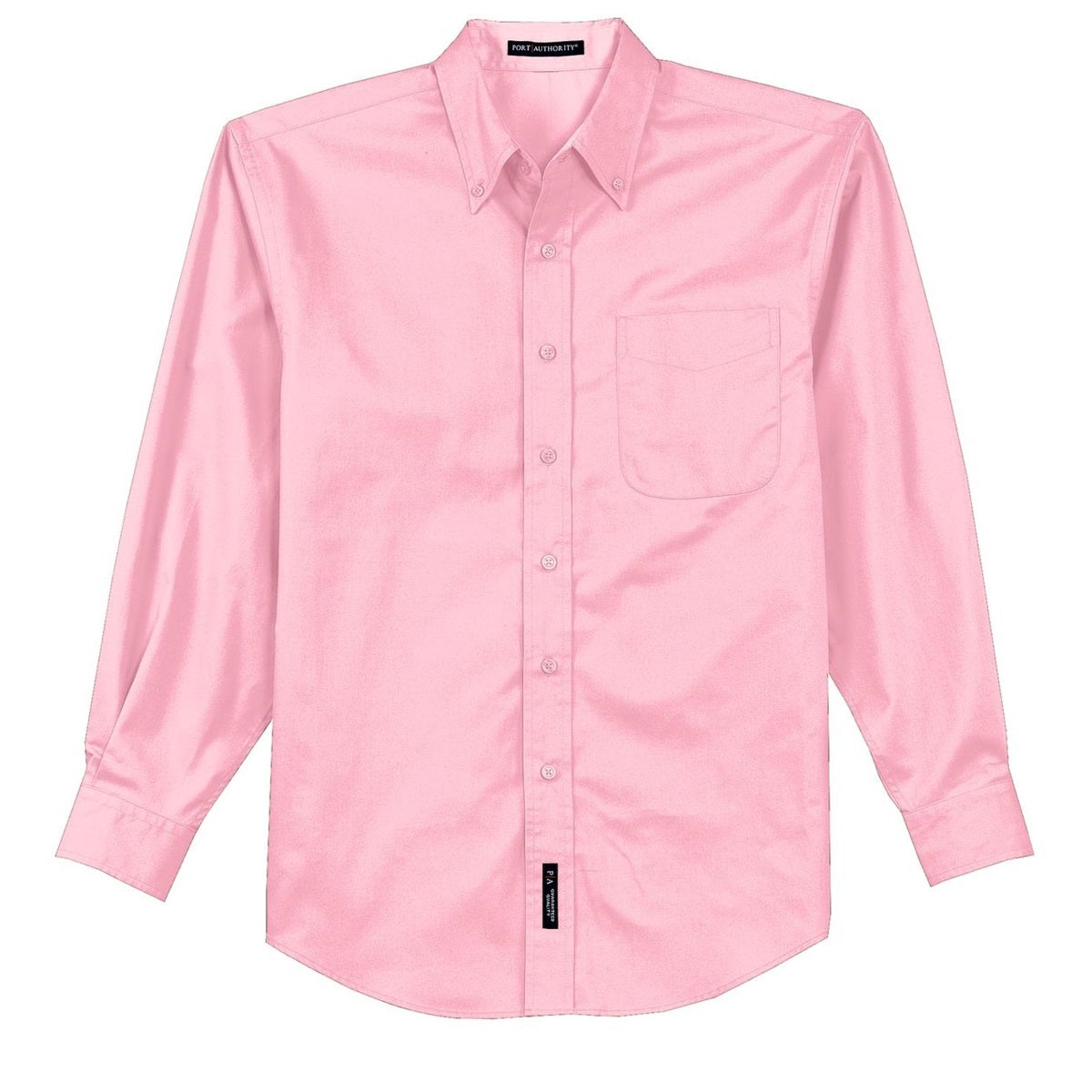 Black/Light Stone Button Up Shirt - Port Authority - Durable