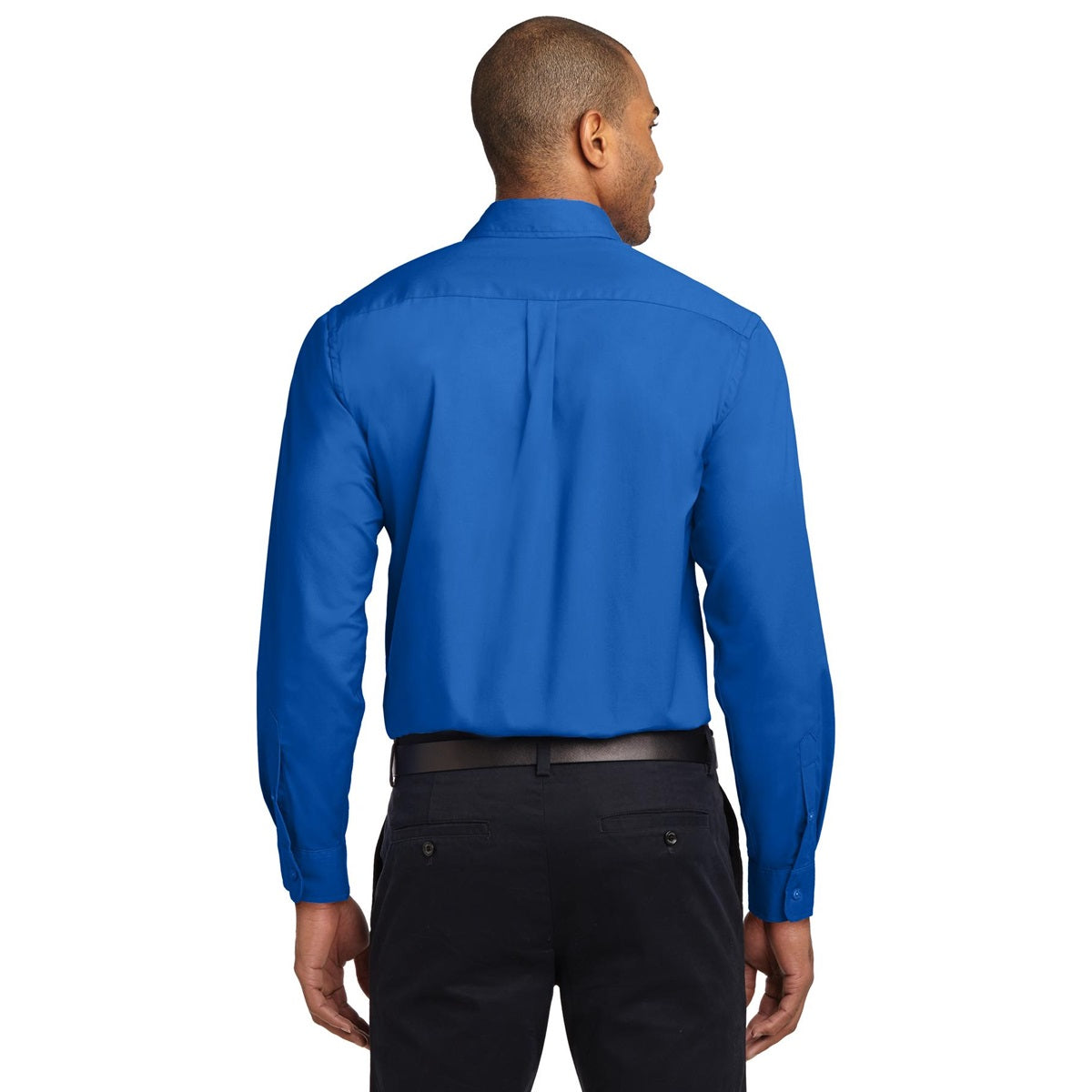 Black/Light Stone Button Up Shirt - Port Authority - Durable
