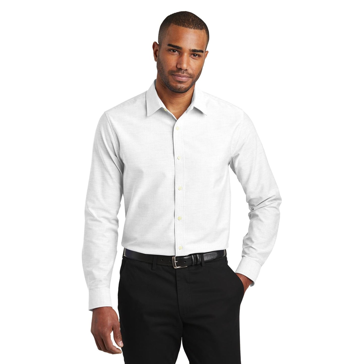 Oxford Blue Button Up Shirt - Port Authority - Soft Feel