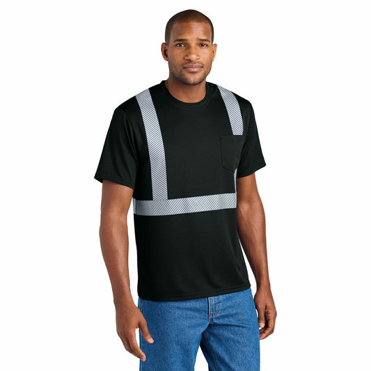 Black Safety Shirts - Cornerstone - Bright Visibility Tee - Enhanced Performance