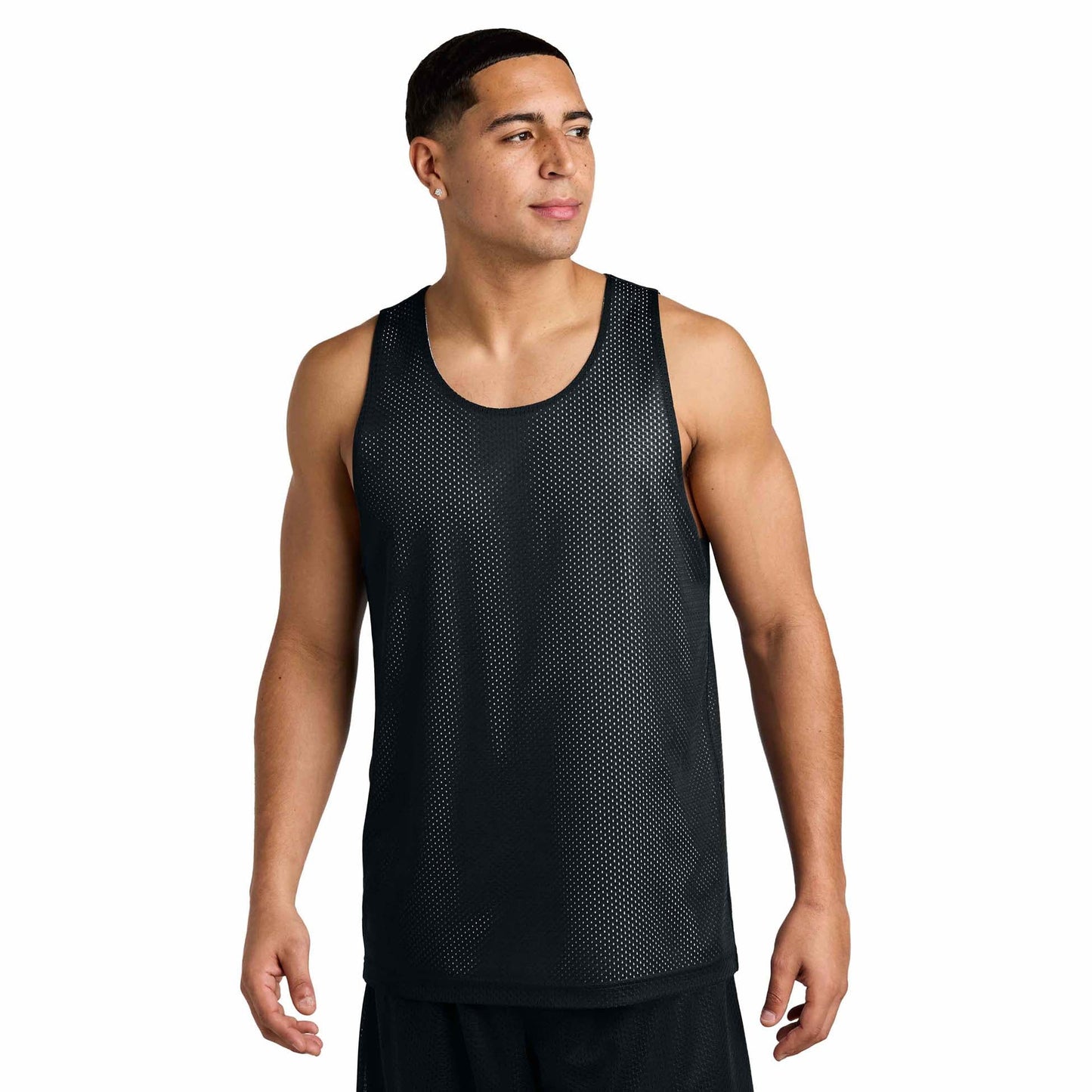 Black/Deep Red Tank Tops - Sport-Tek - Moisture-Wicking
