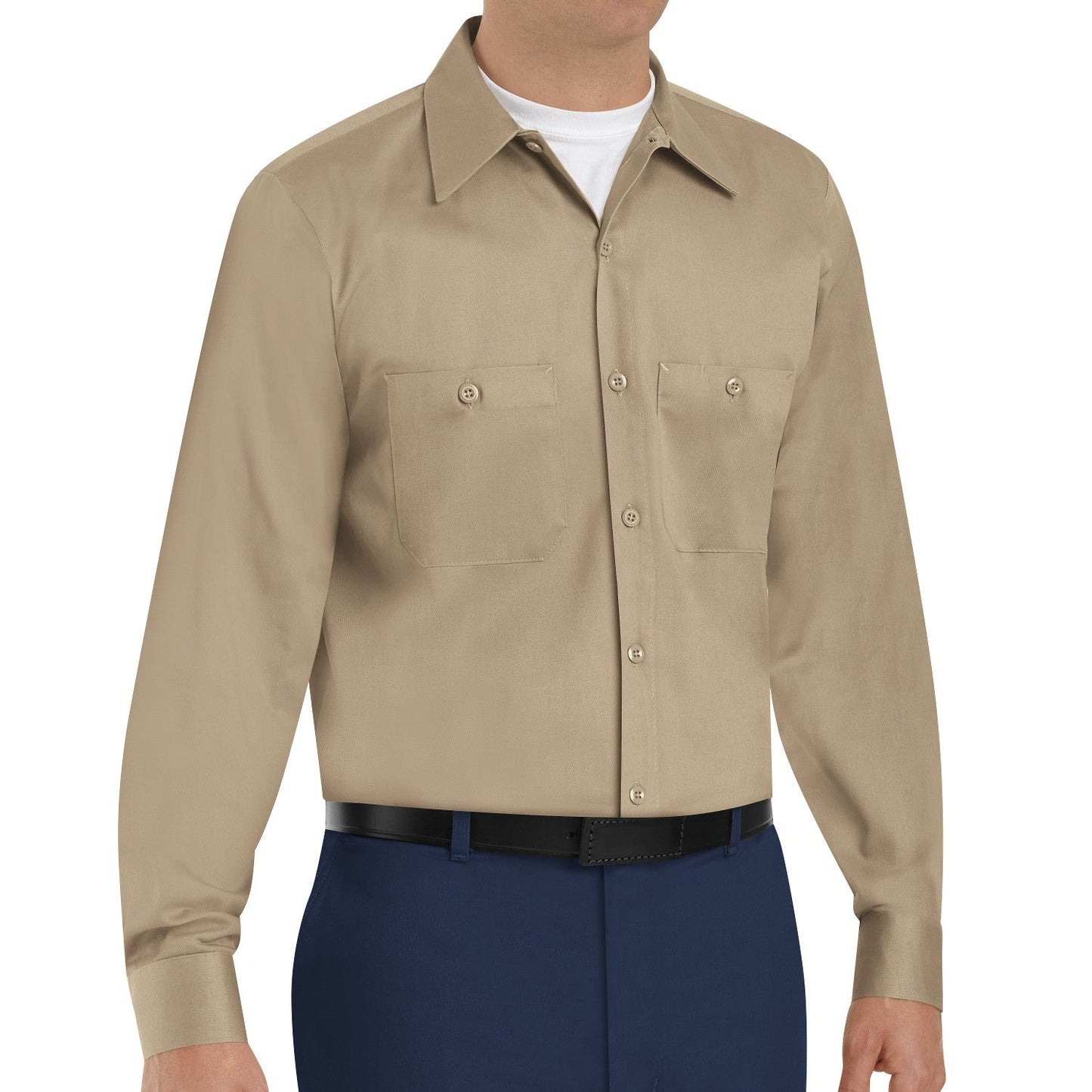 Dark Navy Button Up Shirt - Red Kap - Wrinkle Resistant