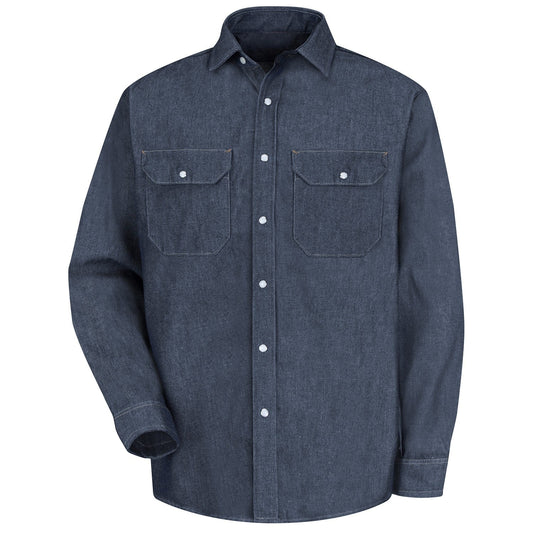 Long Sleeve Denim Shirt - Red Kap - Durable Fabric