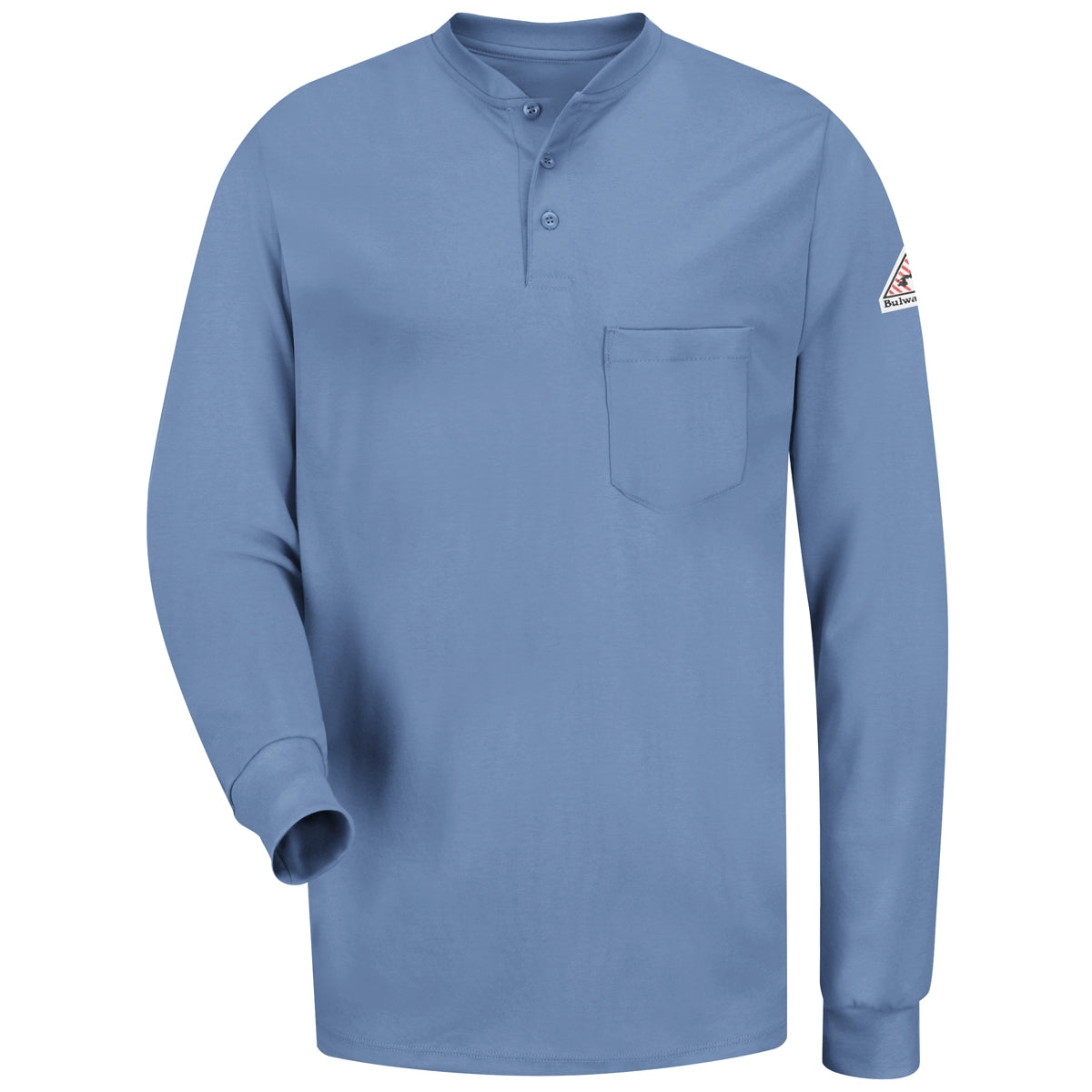 Khaki Henley Shirt - Bulwark FR - Lightweight and Tagless