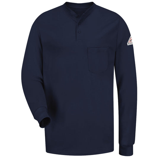 Charcoal Henley Shirt - Bulwark FR - Lightweight Cotton