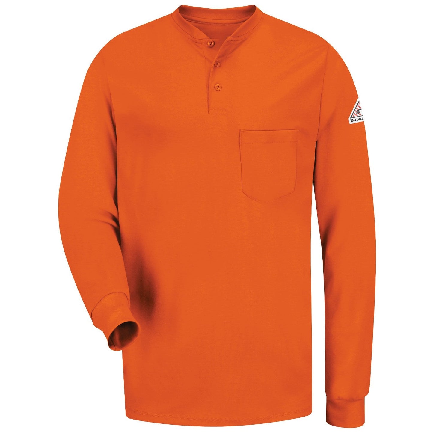 Khaki Henley Shirt - Bulwark FR - Lightweight and Tagless