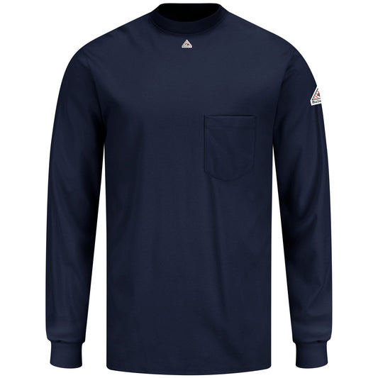 Navy Long Sleeve T-Shirt - Bulwark FR - Comfortable Fit