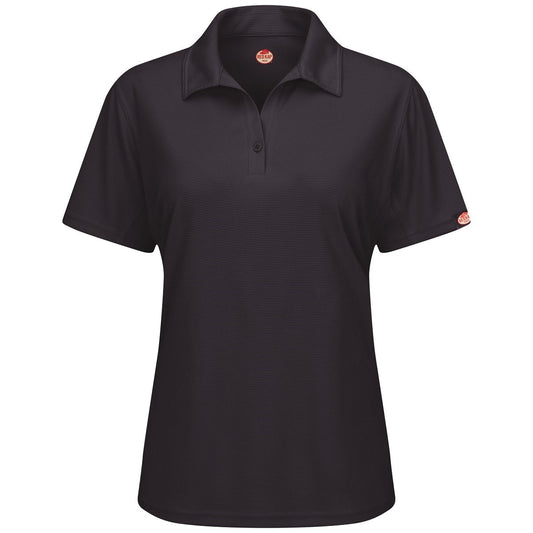 Black Polo Shirt - Red Kap - Performance Knit Flex