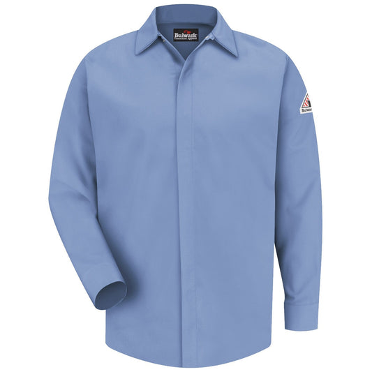 Khaki Button Up Shirt - Bulwark FR - Midweight Design