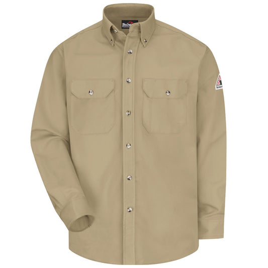 Grey Button Down Shirt - Bulwark FR - Midweight Comfort