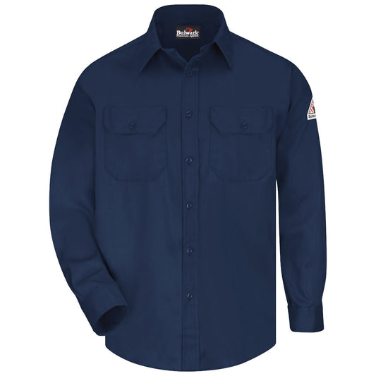 Grey Button Up Shirt - Bulwark FR - Flame Resistant