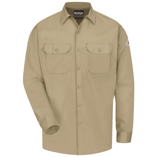 Grey Button Up Shirt - Bulwark FR - Flame Resistant