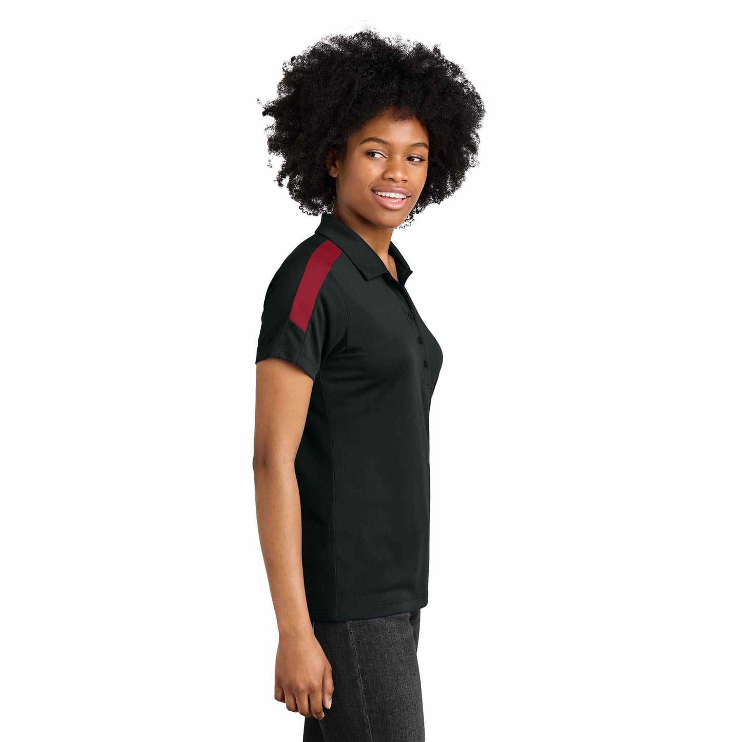 Black/Gold Polo Shirts - Sport-Tek - Moisture Wicking