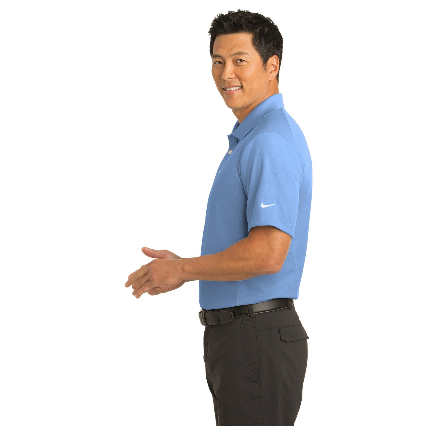 Black Polo Shirt - Nike - Dri-FIT Fabric Design