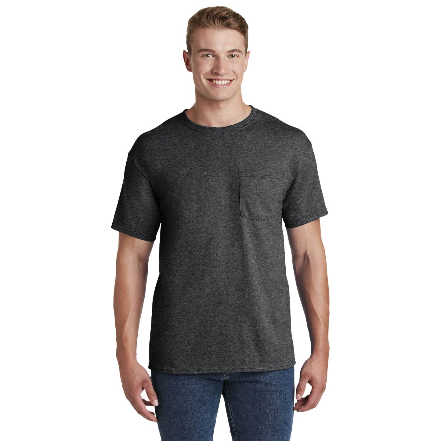 Athletic Heather T-Shirts - Jerzees - Pocket Design - Quality Fabric