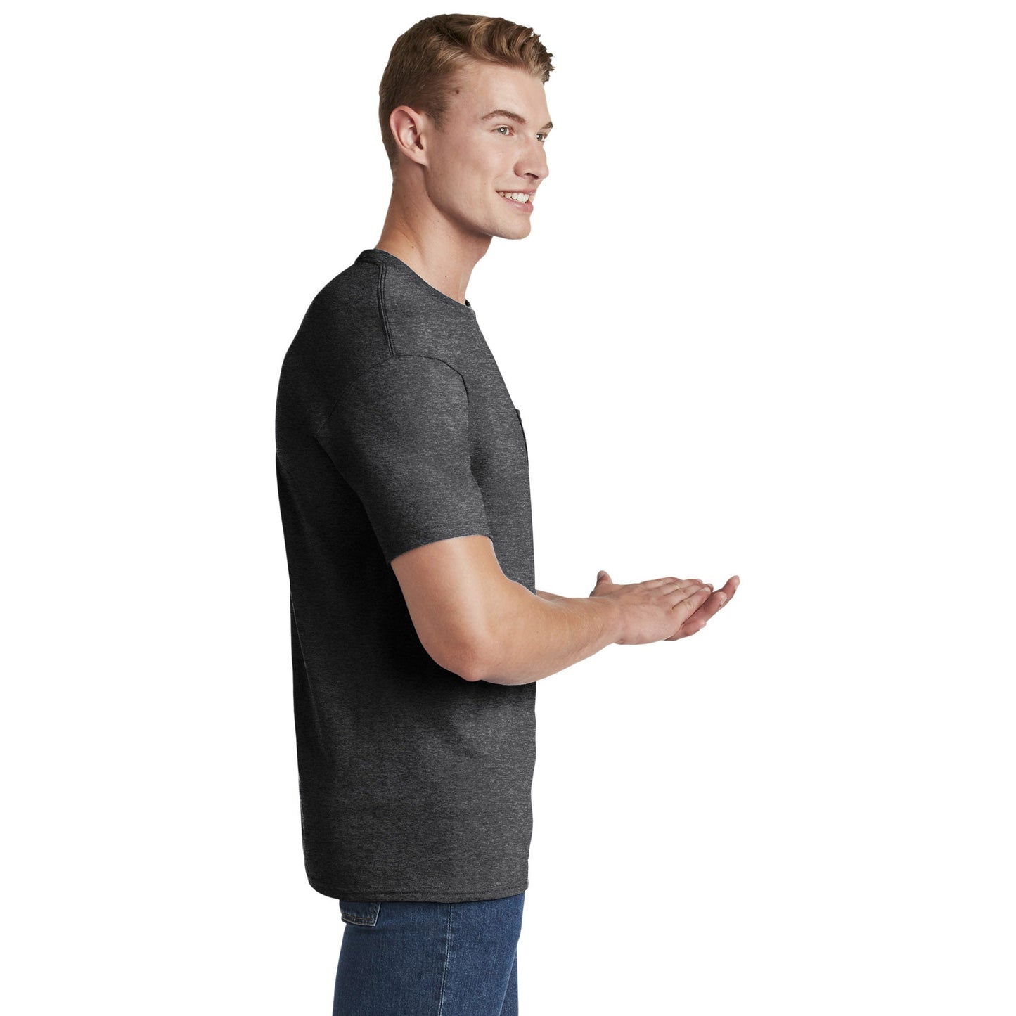 Athletic Heather T-Shirts - Jerzees - Pocket Design - Quality Fabric