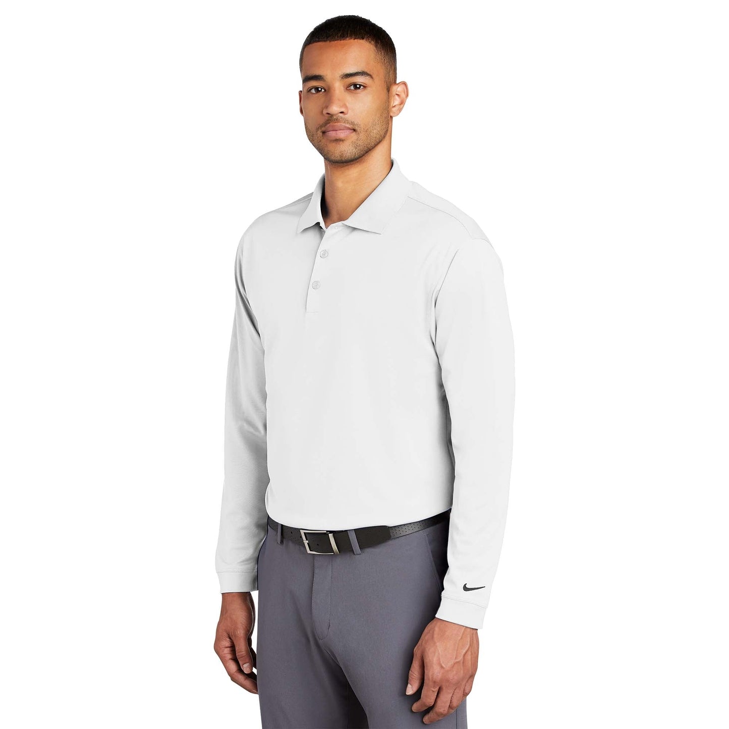 Anthracite Polo Shirt - Nike - Long Sleeve Comfort