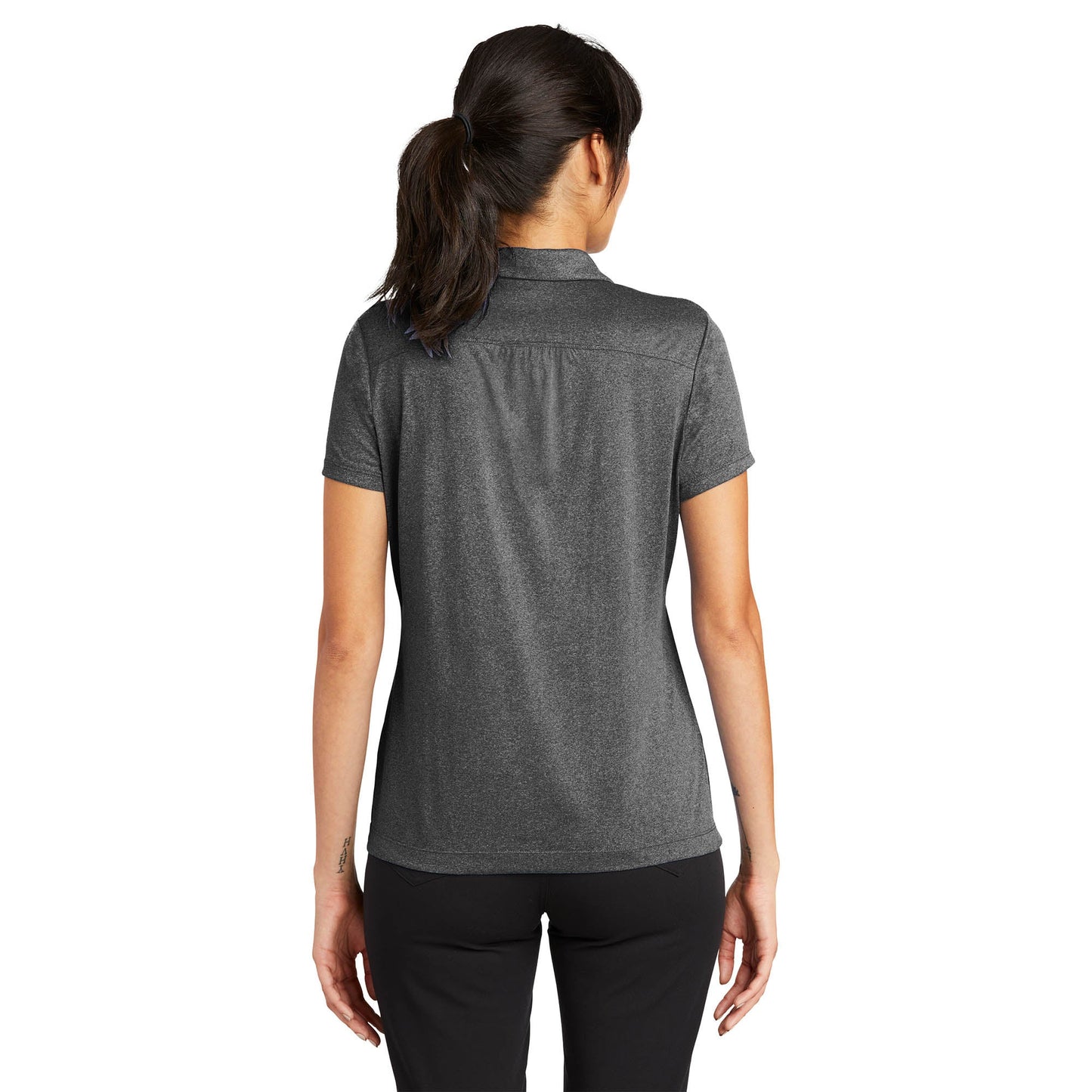 Black Heather Polo Shirts - Nike - Comfortable Dri-FIT