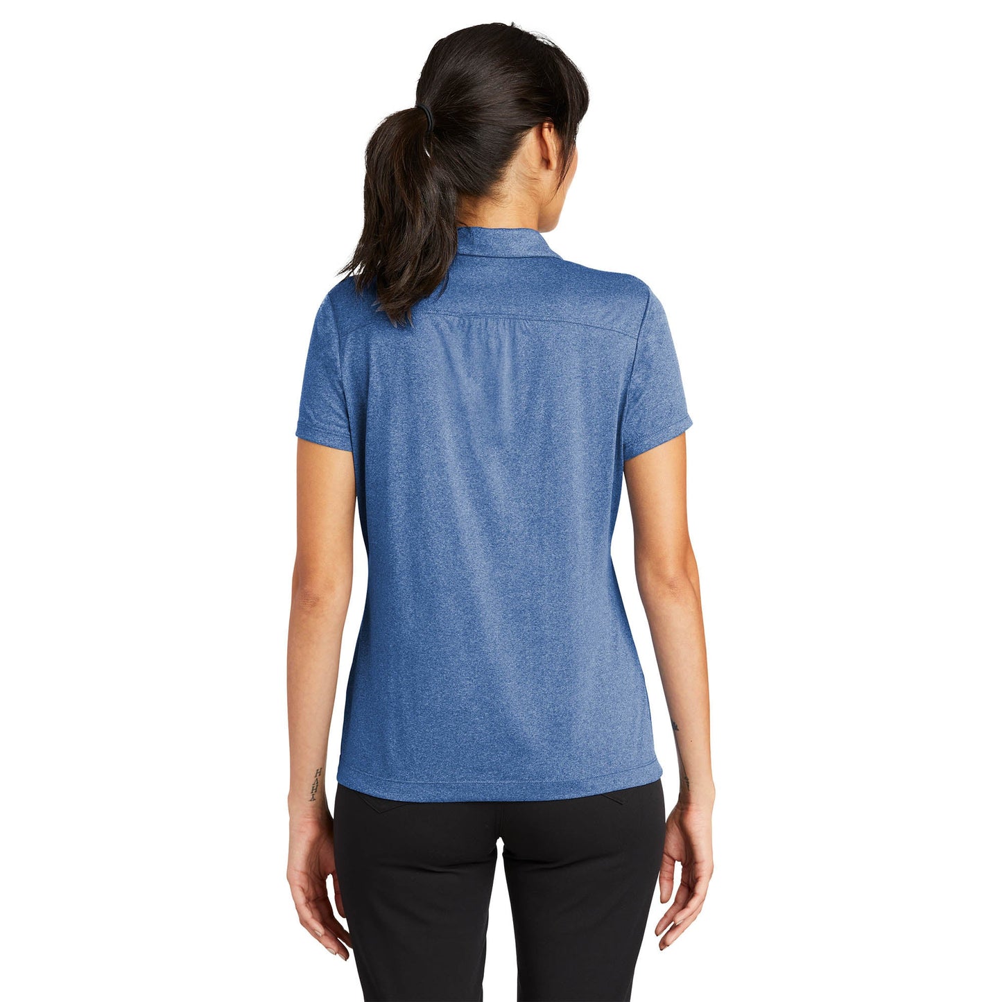 Black Heather Polo Shirts - Nike - Comfortable Dri-FIT