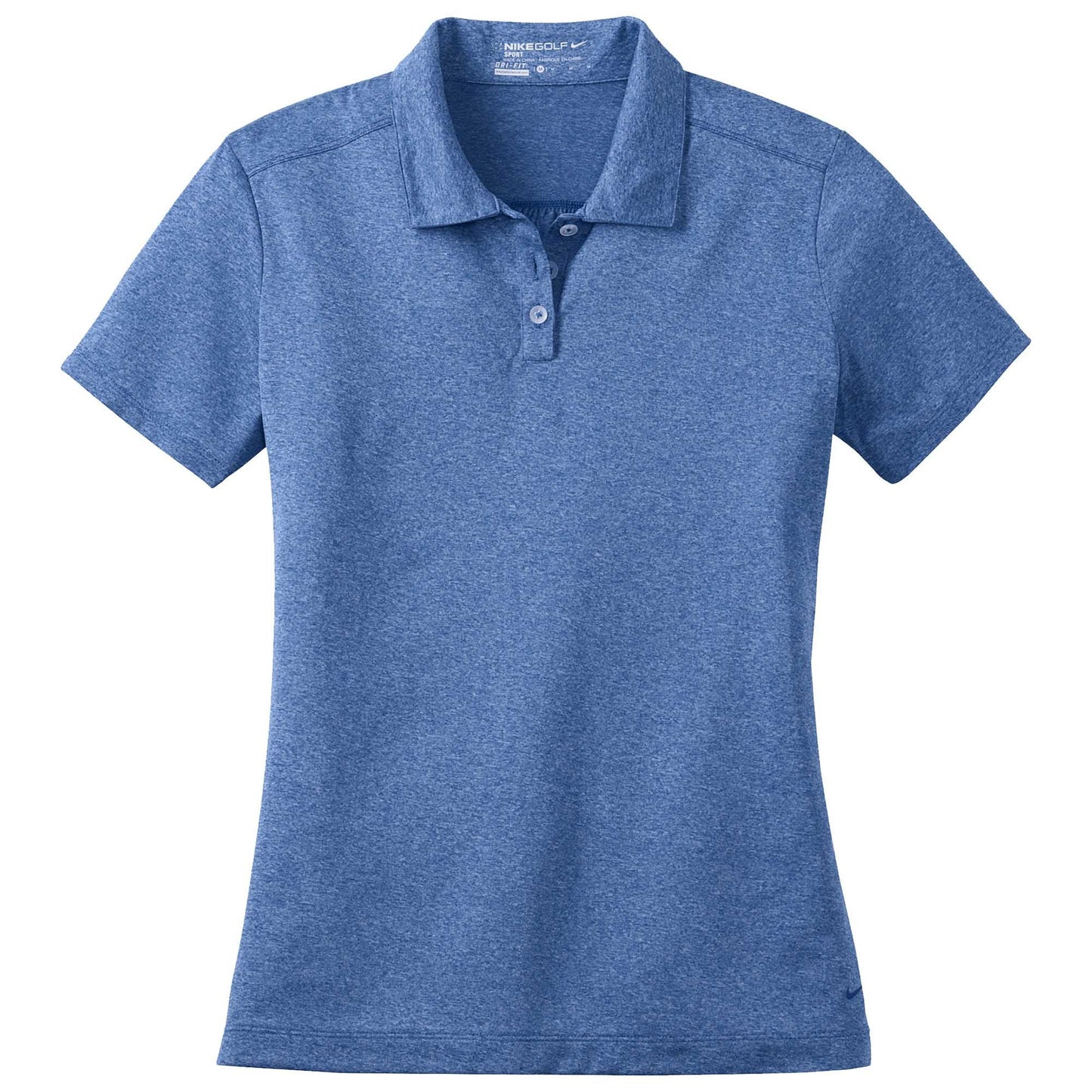 Black Heather Polo Shirts - Nike - Comfortable Dri-FIT