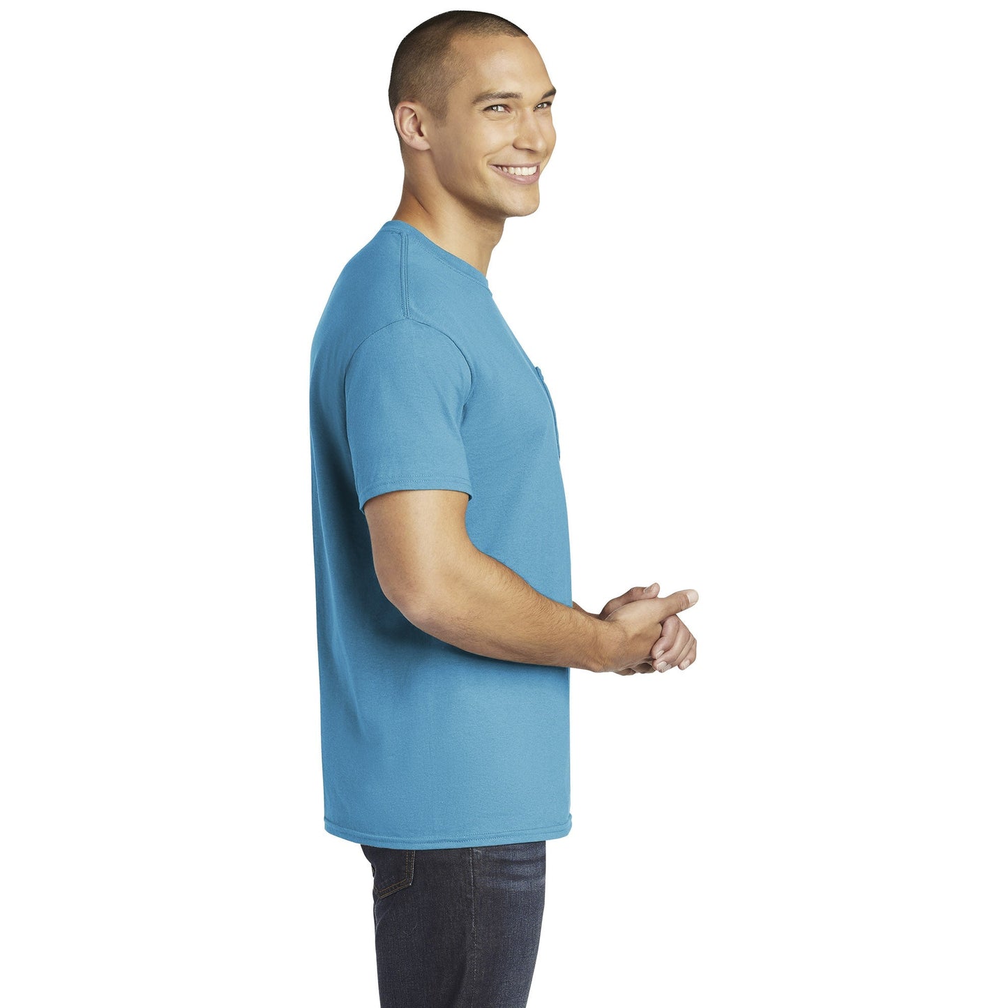Black T-Shirts - Gildan - Heavy Cotton Pocket