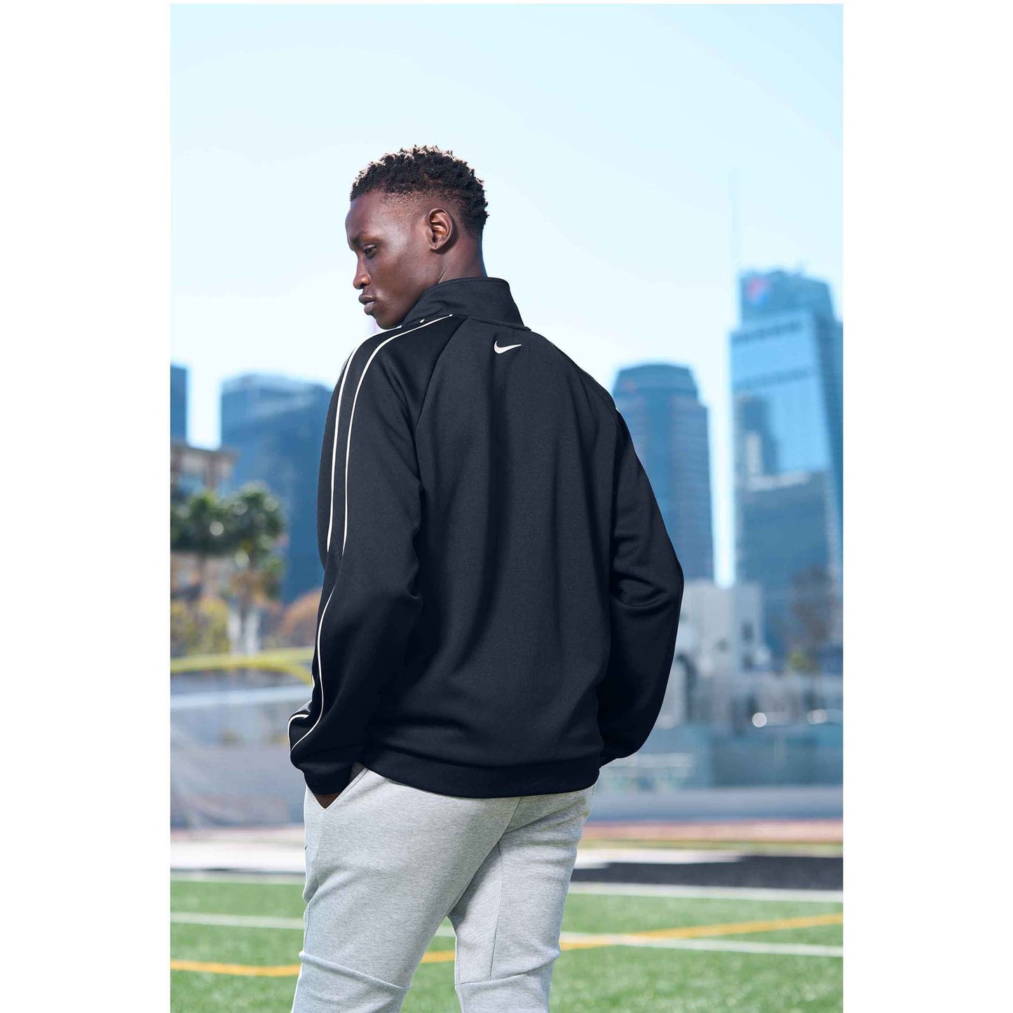 Black Track Jacket - Nike - Stylish Polyester Design