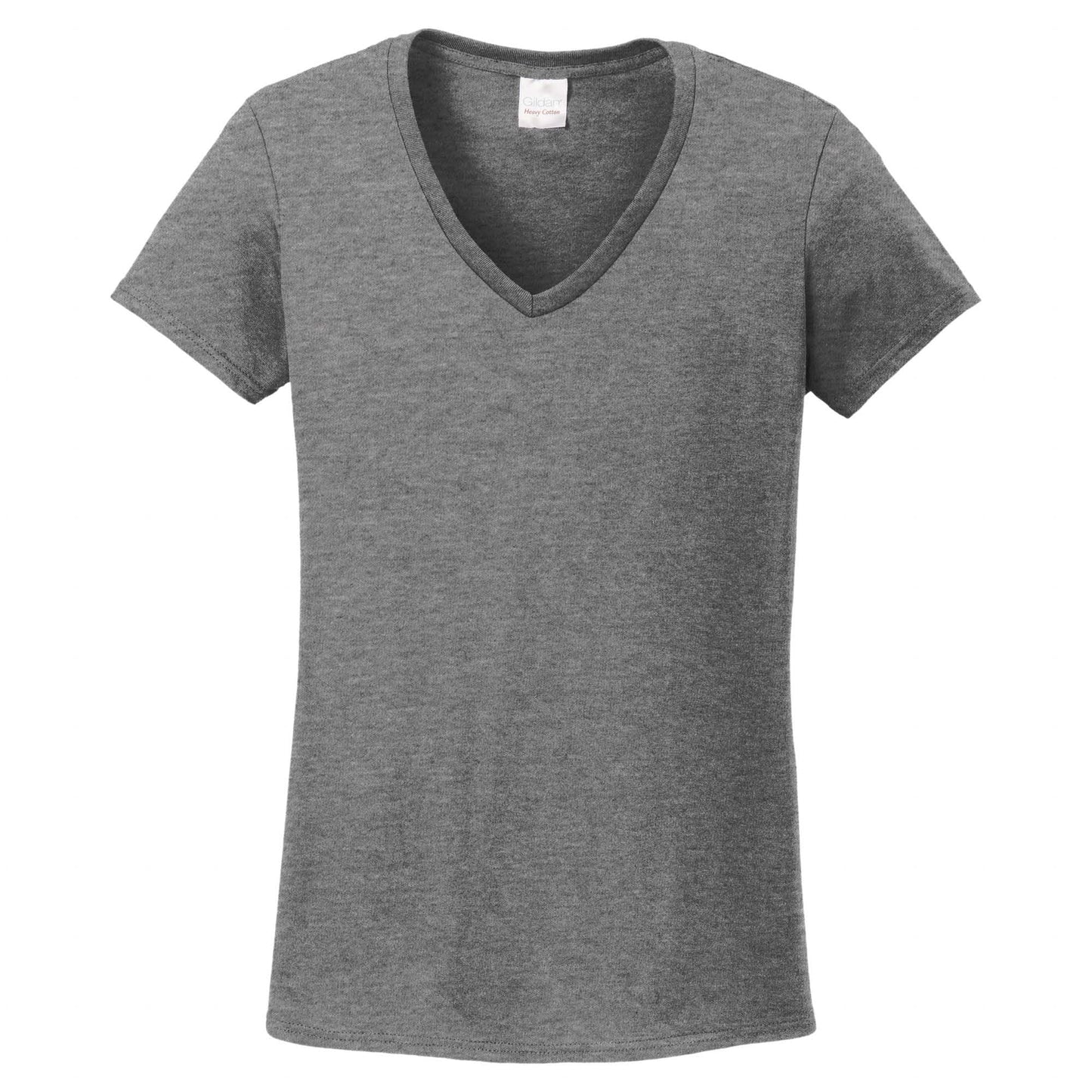 White T-Shirts - Gildan - Stylish Cotton V-Neck - Fashion Fit