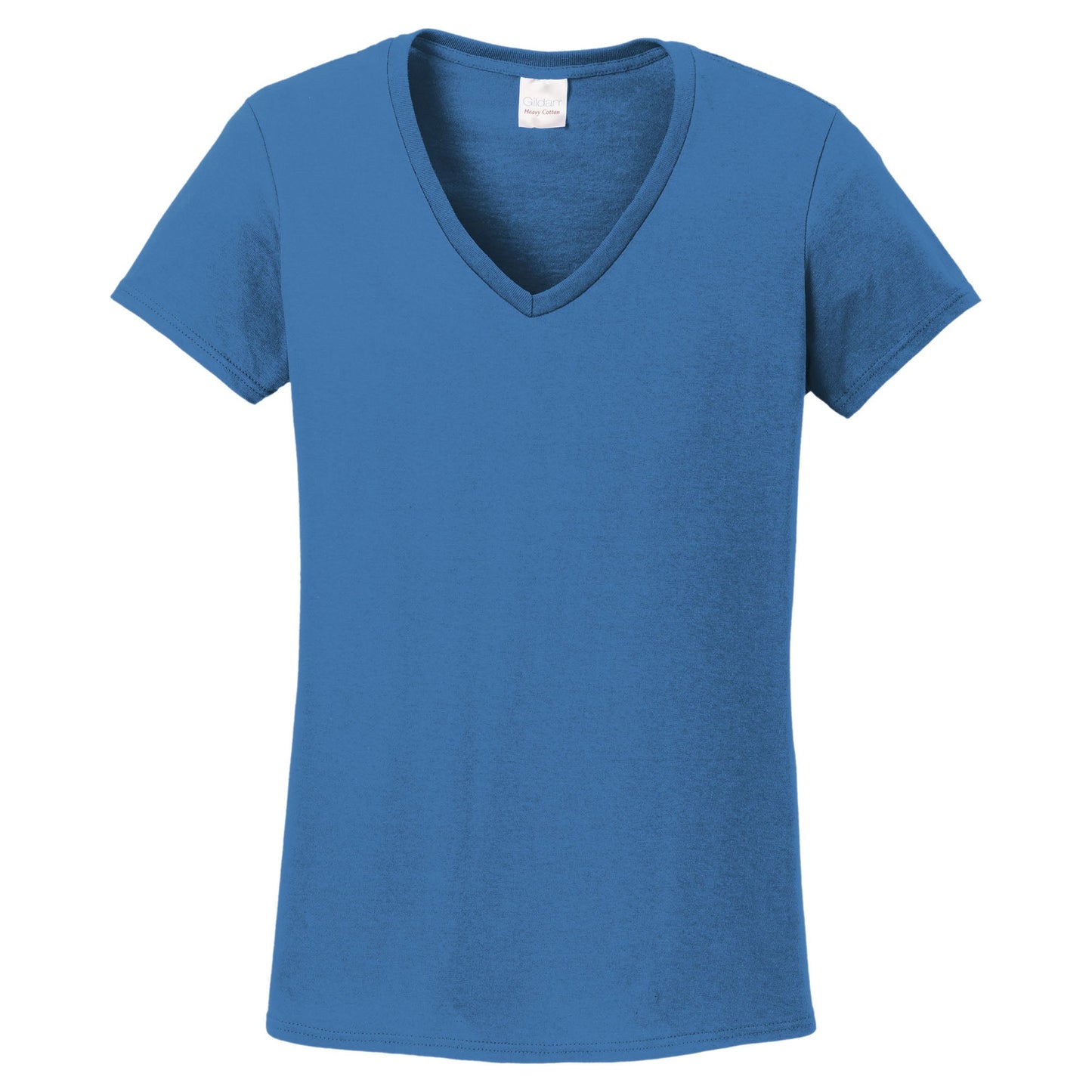White T-Shirts - Gildan - Stylish Cotton V-Neck - Fashion Fit