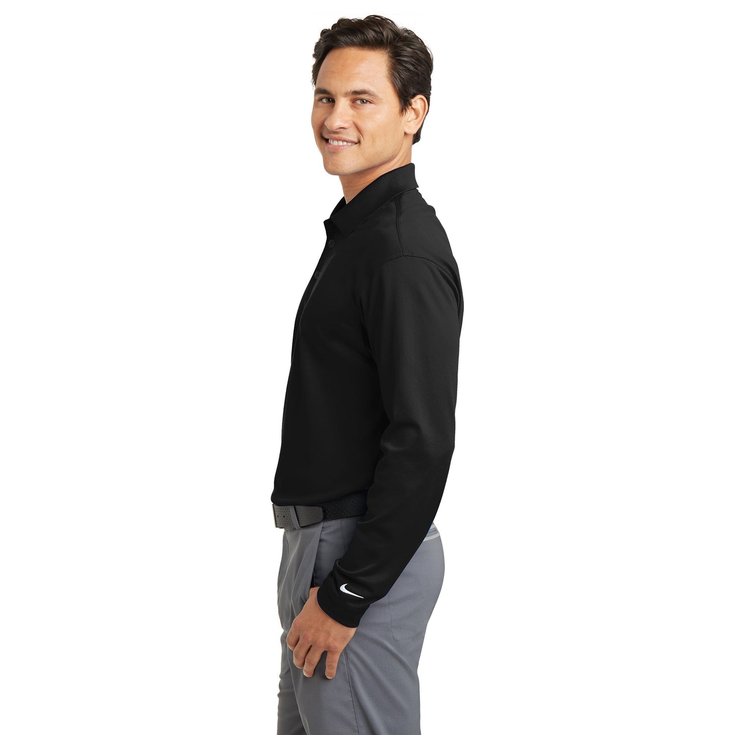 Anthracite Polo Shirt - Nike - Dri-FIT Stretch Fabric - Stylish Comfort