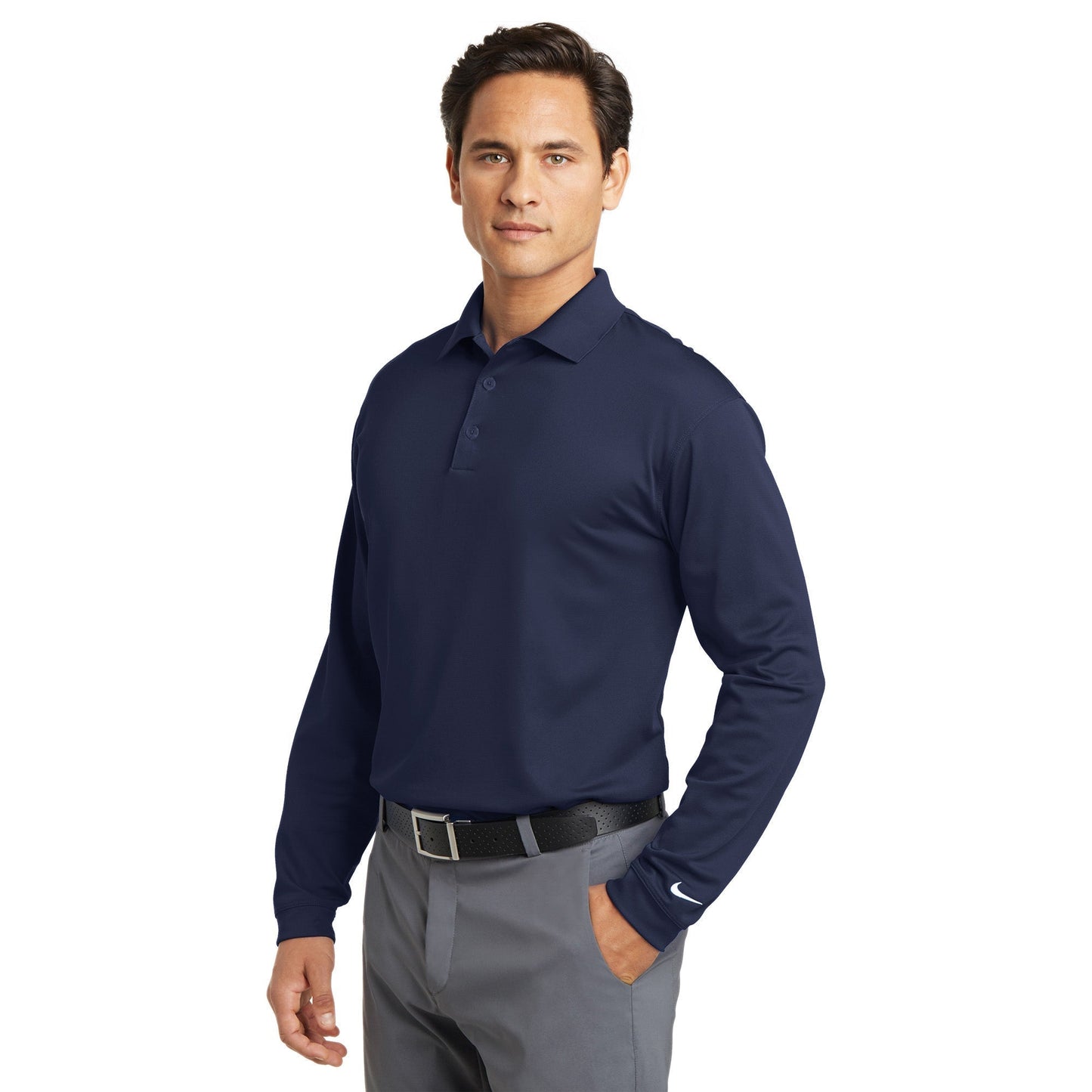 Anthracite Polo Shirt - Nike - Dri-FIT Stretch Fabric - Stylish Comfort