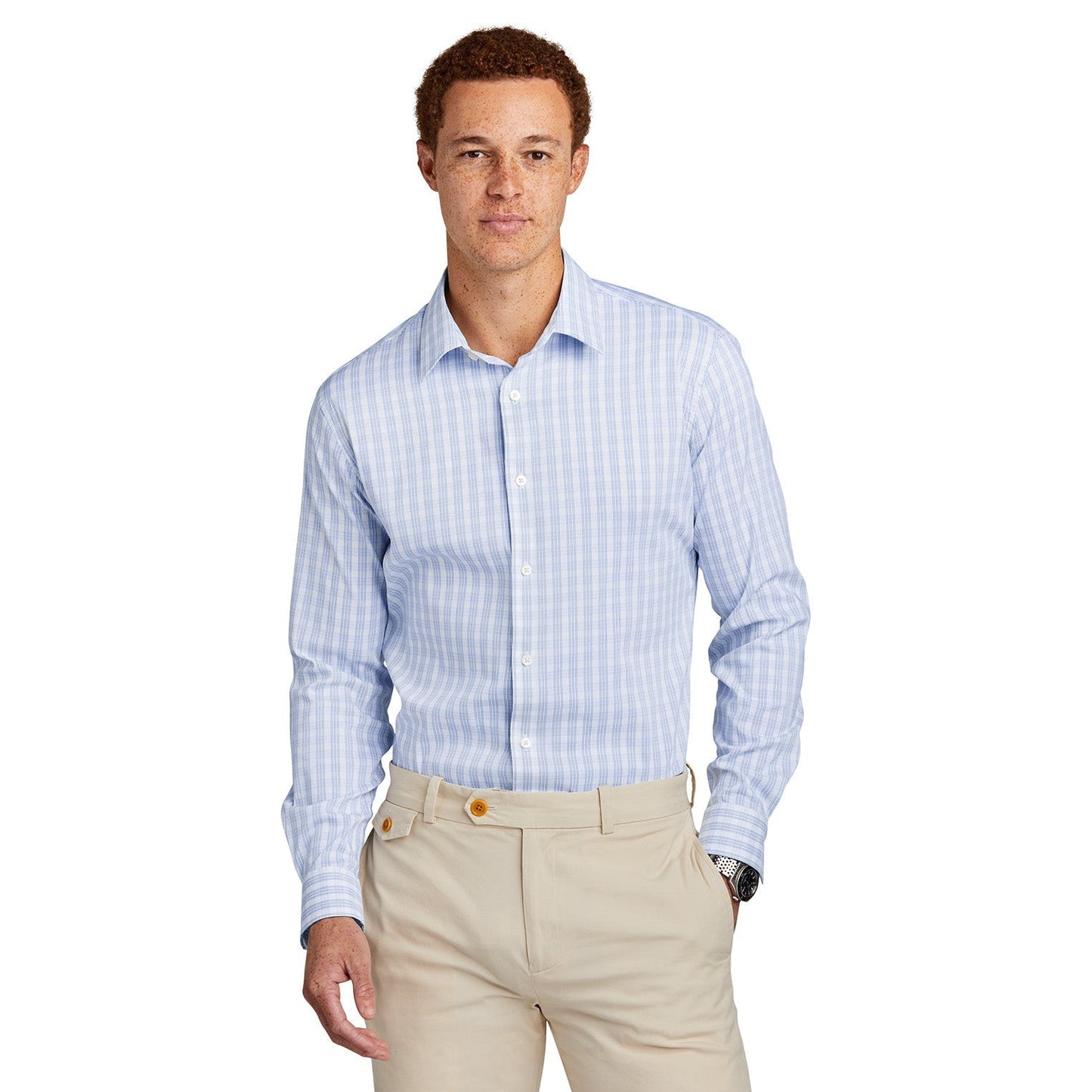 Deep Black Check Shirt - Brooks Brothers - Lightweight Comfort