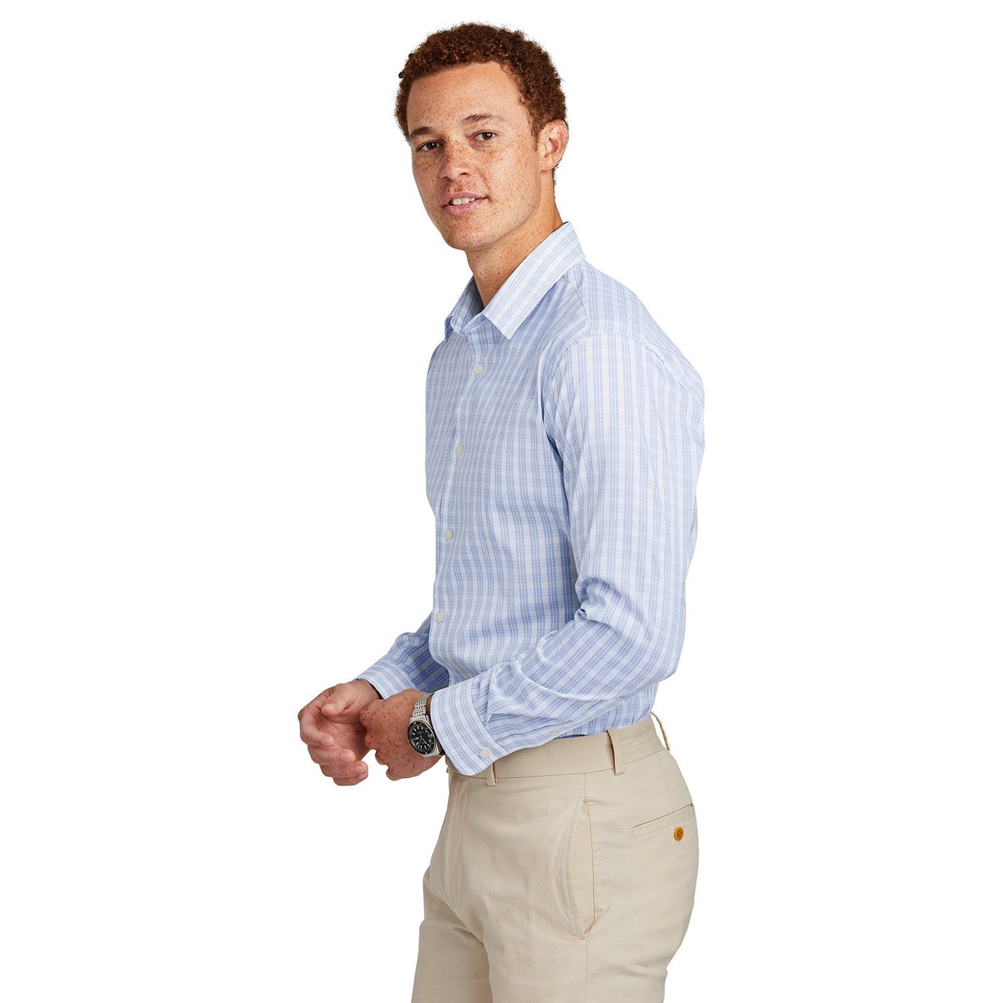Deep Black Check Shirt - Brooks Brothers - Lightweight Comfort