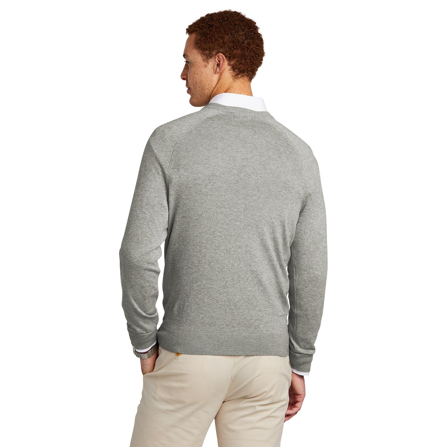 Deep Black Sweater - Brooks Brothers - Cotton Stretch V-Neck