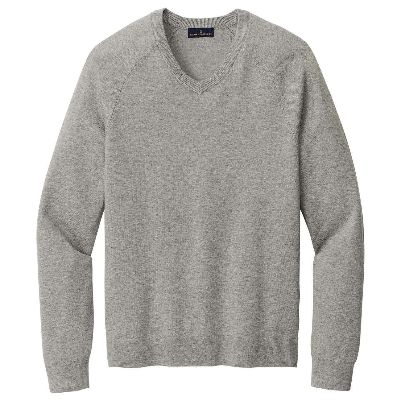 Deep Black Sweater - Brooks Brothers - Cotton Stretch V-Neck