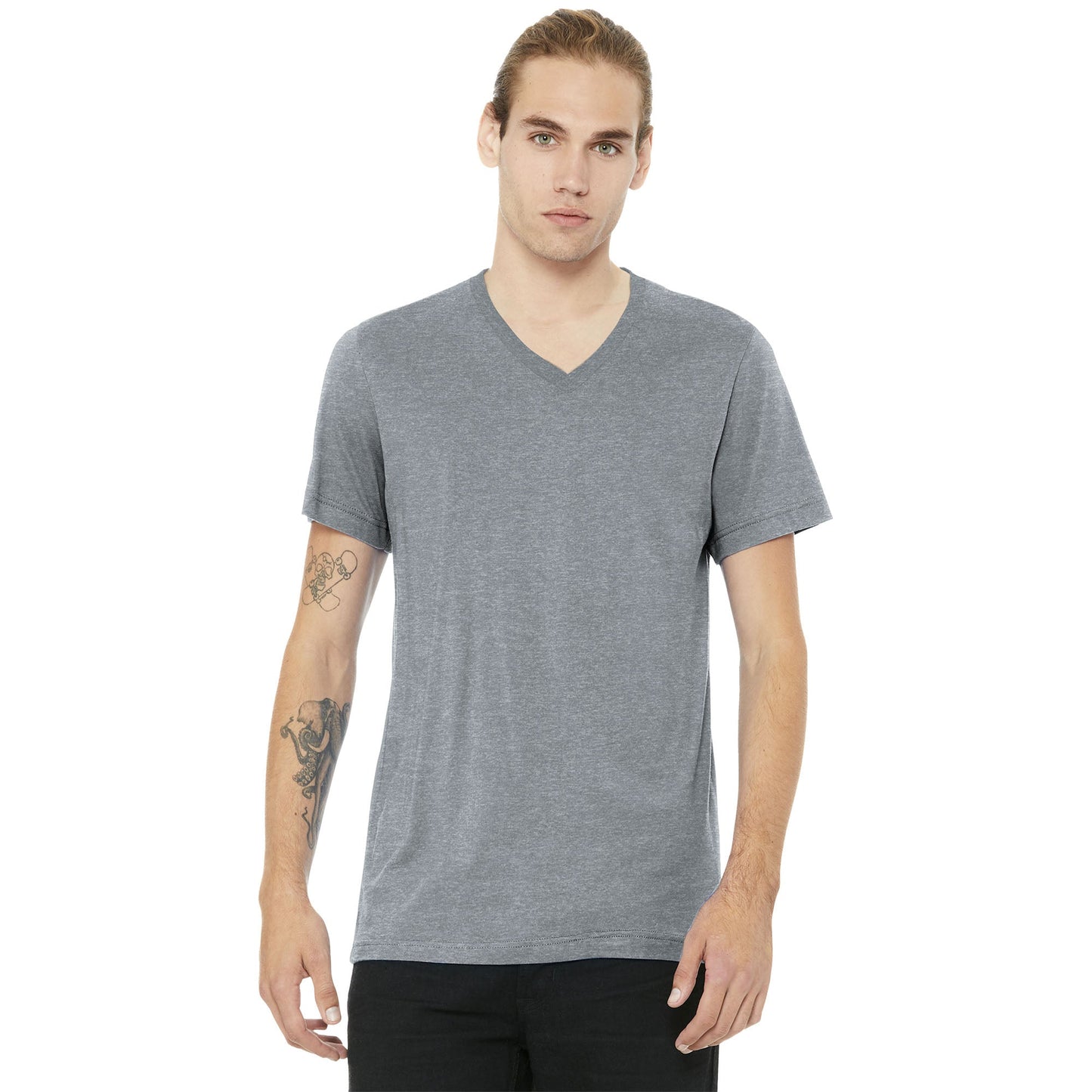 Black Heather T-Shirt - Bella + Canvas - Soft Cotton Blend
