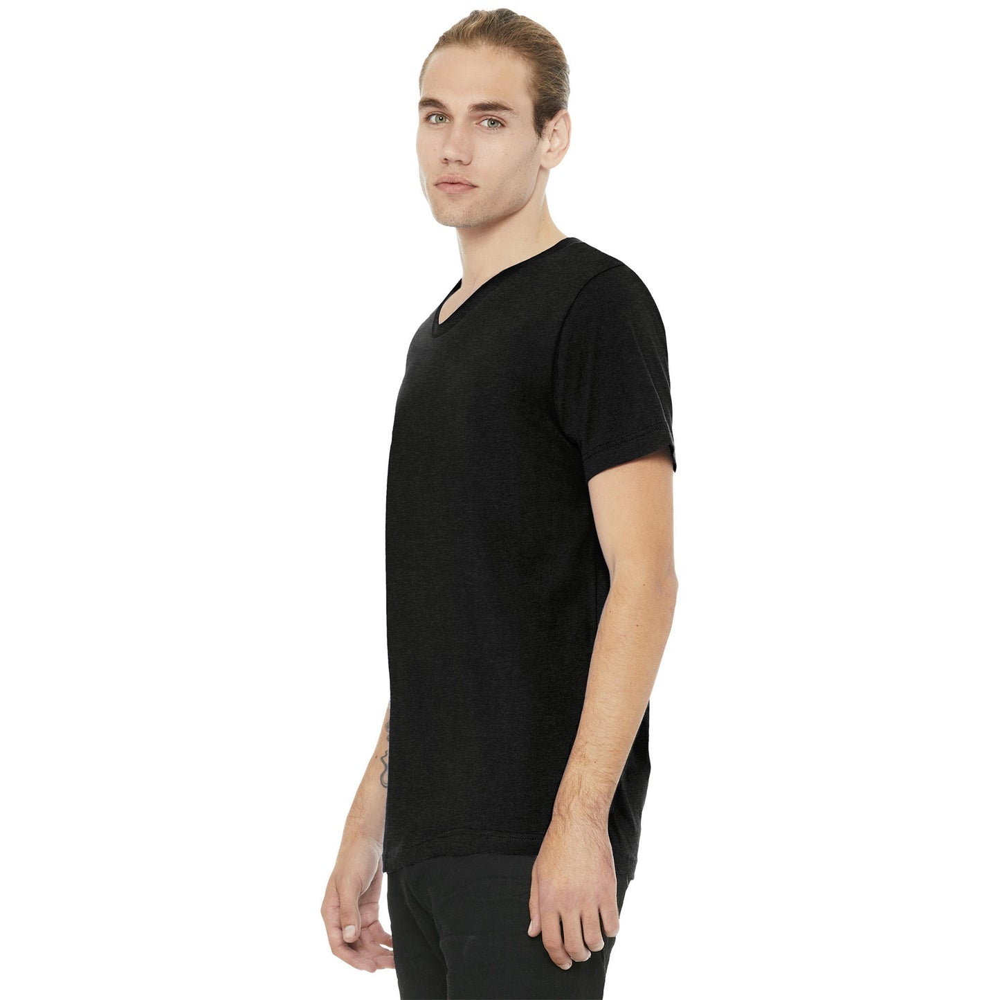 Black Heather T-Shirt - Bella + Canvas - Soft Cotton Blend