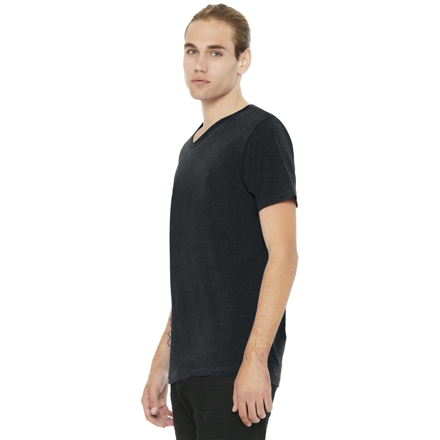 Black Heather T-Shirt - Bella + Canvas - Soft Cotton Blend