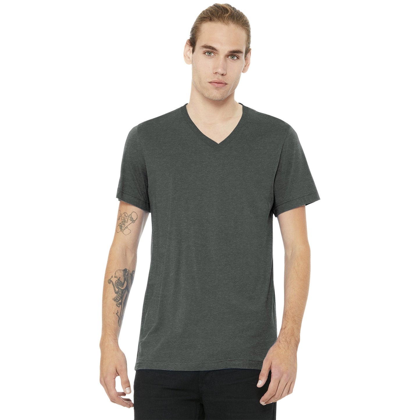 Black Heather T-Shirt - Bella + Canvas - Soft Cotton Blend